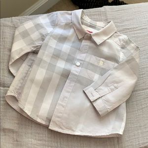 Burberry Long Sleeved Infant Checkered Shirt